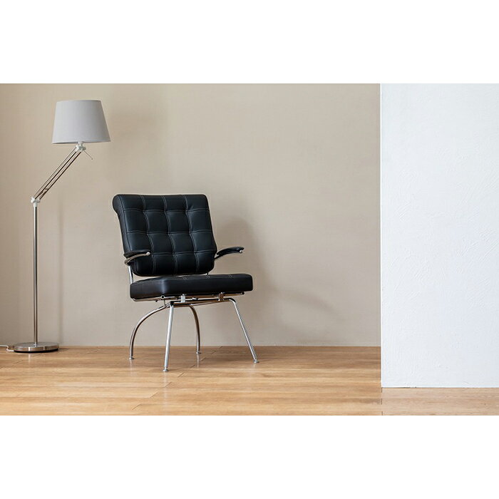 【ふるさと納税】fiero(本革、黒）／1人掛けチェア | 椅子 いす おしゃれ 日本製 リビング ダイニング オフィス 事務所 インテリア 愛知県 大府市