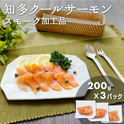 No.206 知多クールサーモン（スモーク加工品　200g×3パック） ／ 鮭 シャケ さけ サーモン 陸上養殖 燻製 濃厚 愛知県 特産品