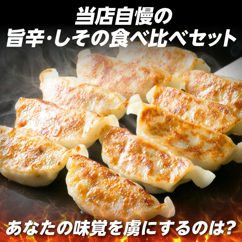 【ふるさと納税】にこにこ餃子の名古屋餃子 2種セット【選べる個数：80個・120個】味噌タレ付もあります！ 旨辛餃子 しそ餃子 食べ比べ 餃子 にこにこ餃子 惣菜 おかず 焼き餃子 羽根つき餃子 送料無料
