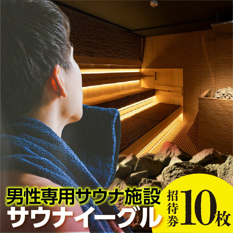 楽天愛知県知立市【ふるさと納税】サウナイーグル招待券 【10枚】 24時間営業 GROW ロウリュ サービス 男性専用施設 水風呂 サ活 人工温泉 知立駅 サウナ 招待チケット 珍しい水深120cm シングルと呼ばれる 8℃の水風呂 宿泊施設 送料無料