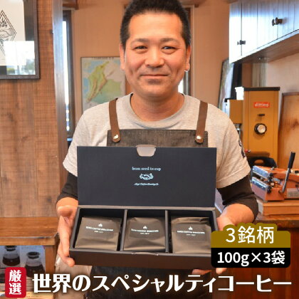 ローストマスター 焙煎 おすすめ 厳選 世界の スペシャルティ コーヒー 3種類 各100g 計300g 【挽き方をお選びいただけます】珈琲豆 挽き方 豆 粗挽き 中挽き 細挽き エスプレッソ 自家焙煎 こだわり 送料無料