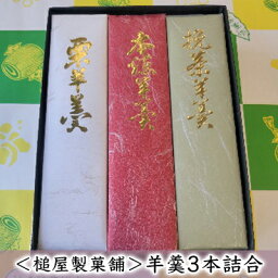 【ふるさと納税】＜槌屋製菓舗＞羊羹3本詰合　【 和菓子 デザート 羊羹 抹茶 栗入り 蜜漬 北海道 小豆 黒砂糖 上品 紅色 セット】