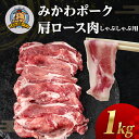 【ふるさと納税】みかわポーク肩ロース肉しゃぶしゃぶ用スライス 1kg 豚肉 ロース ステーキ トンテキ 豚テキ 豚 ぶた ポーク 冷凍 真空 真空パック 小分け 焼肉 焼き肉 豚汁 煮物 BBQ 渥美半島 愛知県 田原市