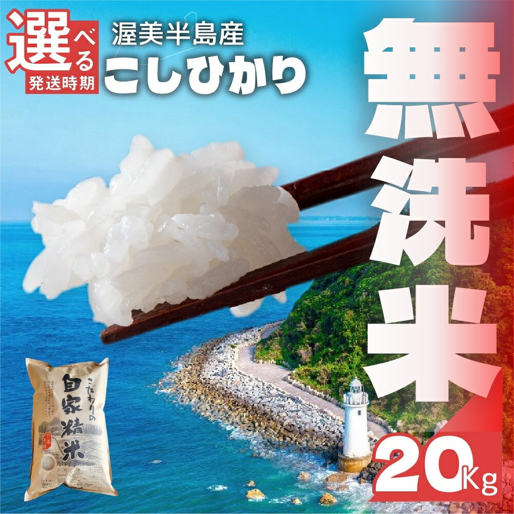 無洗米 コシヒカリ 20kg 発送時期が選べる ( 10kg × 2袋 ) 無洗米 米 白米 精米 国産 訳あり こしひかり 無洗米 簡易包装 日本一 送料無料 定期便 えらべる 発送時期 20キロ お米 コメ こめ おこめ 先行予約米 お米 新米 常温 人気 令和5年産 20000円