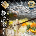 【ふるさと納税】最高級 天然とらふぐ 極上セット 雅 4人前 薄造り アラ とらふぐ唐揚げ 皮湯引き ヒレ酒用ヒレ 薬味付き ギフトセット 堪能セット 伊良湖産...