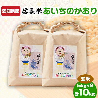 愛知県産 信長米(あいちのかおり)玄米5kg×2袋