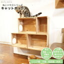 【ふるさと納税】床置きタワー・壁付けキャットウォークで使えるキャットボックス 2段4点セット(右上がり)【1563425】