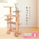【ふるさと納税】【ねこハウスシリーズ】キャットタワー シンプル40シリーズTypeB 上がりやすいキャットタワー【1563435】