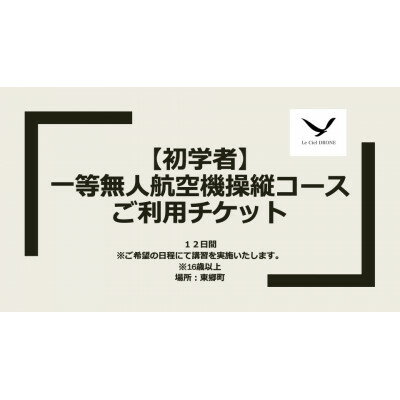 【ふるさと納税】一等無人航空機操縦コース【初学者】【1425515】