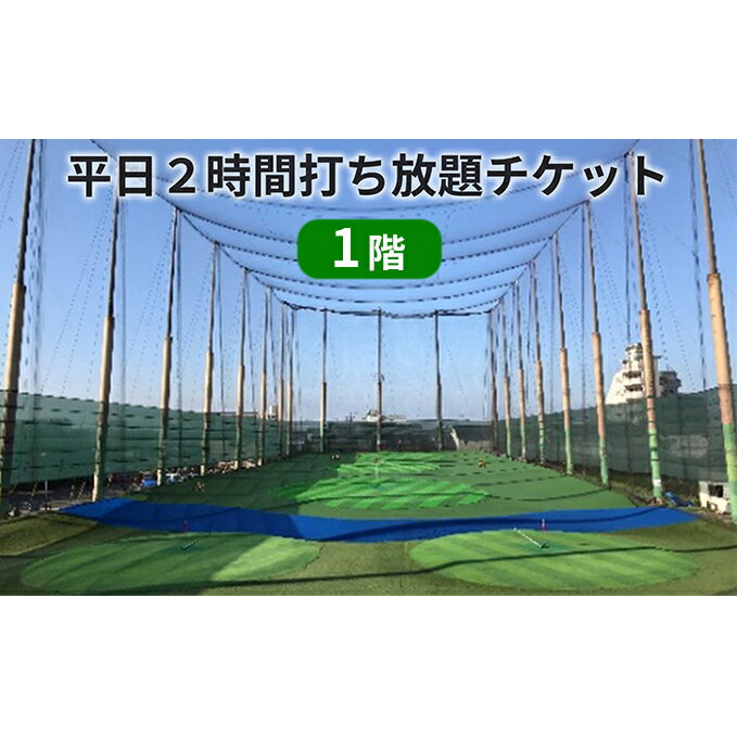 【ふるさと納税】平日1階2時間打ち放題チケット10回+1回　【 チケット 打ち放題チケット ゴルフ 】