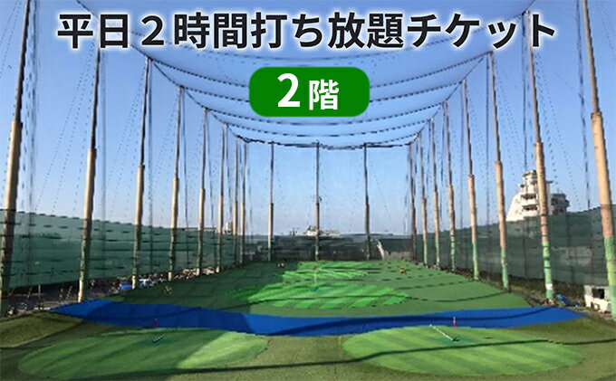 【ふるさと納税】平日2階2時間打ち放題チケット10回+1回　【 チケット 打ち放題チケット ゴルフ 】