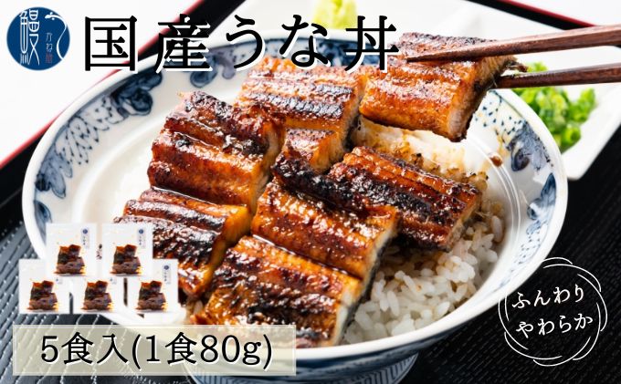 【ふるさと納税】うな丼　一人前用　5P入　国産　三河一色産　【 和食 惣菜 うな丼の具 真空パック 皮が柔らかい 肉厚 小骨が少ない ランチ お昼ご飯 夕飯 】