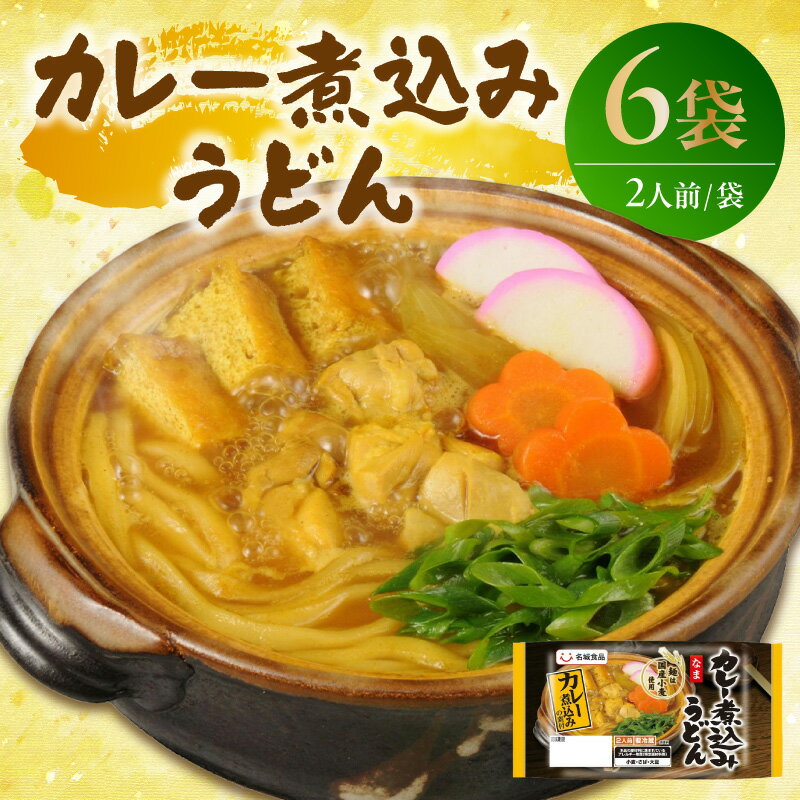【ふるさと納税】 カレー煮込みうどん 2人前 6袋 ／ カレーうどん 煮込み 和風出汁 かつお スパイシー 麺 太麺 国産小麦 硬め コシ 濃厚 昼食 夕食 夜食 お取り寄せ 料理 愛知県 AI005