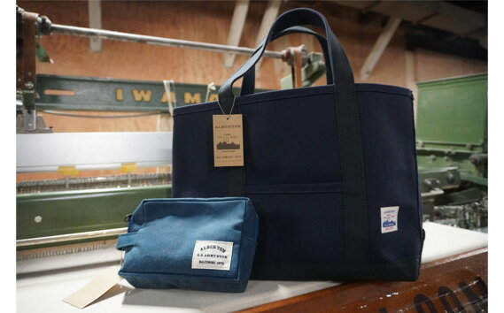 【ふるさと納税】No.079 Alberton M size Tote bag ＆ porch ／ 知多木綿 アルバートン 帆布 トートバ...