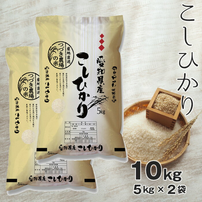 No.091 【白米】 令和5年産 つづき農場のコシヒカリ 10kg ／ お米 こしひかり 精米 白米 ごはん 送料無料 愛知県