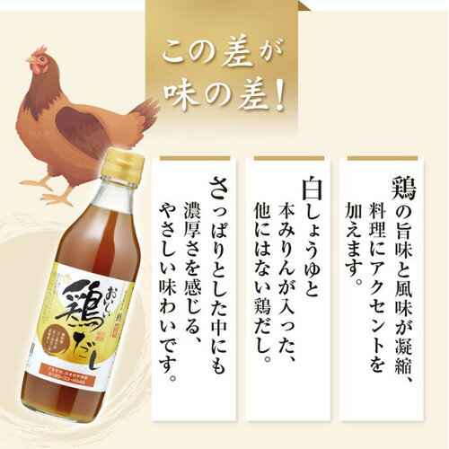 【ふるさと納税】No.107 おいしい鶏だし　360ml　6本セット ／ 鹿児島県産 鶏 白しょうゆ みりん 料理 調味料 味付け 送料無料 愛知県