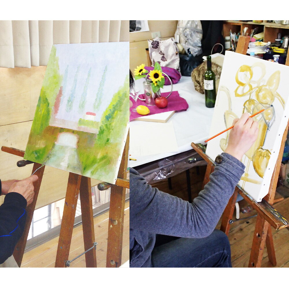 【ふるさと納税】 【油絵の魅力を知る☆】油絵　体験教室 ／ 絵画体験 アートワークショップ 初心者歓迎 手ぶら参加 厚塗り 重ね塗り キャンバス制作 大人の趣味 週末体験 室内アクティビティ 一人参加OK デート体験 作品持ち帰り 一日完結 送料無料 愛知県 AN002 f234419-agui-10000234 愛知県阿久比町 サンプル画像3