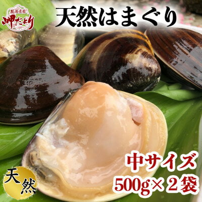 岬だよりの【大変希少な】天然はまぐり 中サイズ 500g×2袋【配送不可地域：離島】【1245795】