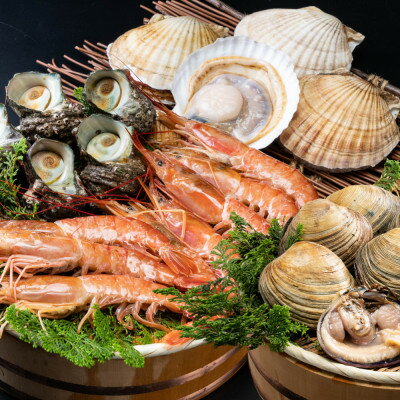 【ふるさと納税】大あさり、赤エビ、ホタテ、サザエの海鮮バーベキューセット約2kg(CAS冷凍BBQ)【配送不可地域：離島】【1422257】のサムネイル