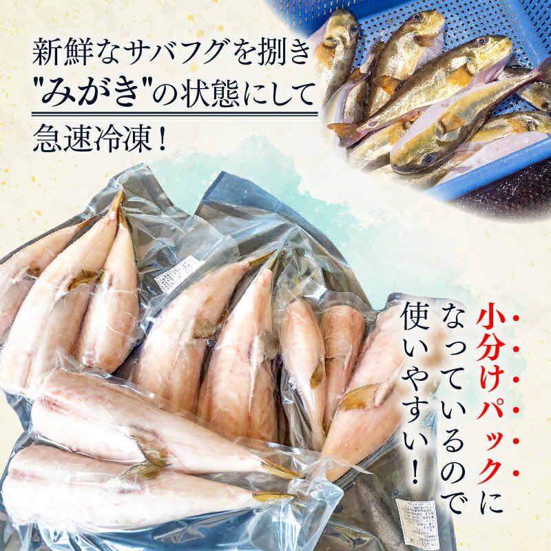 【ふるさと納税】 訳あり サバフグ むき身 2kg ( 500g × 4パック ) 鍋 唐揚げ 塩 焼き 小分け 魚 さかな 魚介 海鮮 新鮮 海の幸 フグ グリル 冷凍 愛知県 南知多町 人気 おすすめ 【離島不可】