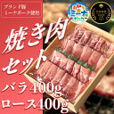 【ふるさと納税】 豚 焼肉 セット 800g ( ロース・バラ各400g ) 冷凍 国産 ブランド豚 豚肉 ロース バラ ミーナポーク セット 詰め合わせ 焼き...