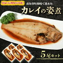 【ふるさと納税】 カレイ 姿煮 5尾 セット 南知多町産 やわらか煮 レトルト 長期保存 常温 かれい カレイ まるごと 骨までやわらかい 圧力釜 温めるだけ ...