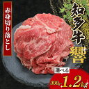【ふるさと納税】 容量選べる 知多牛 赤身切り落とし 300g〜1.2kg 冷凍 知多牛響 切り落とし 小分け パック 約1kg 赤身 肉 牛肉 ふるさと納税切...
