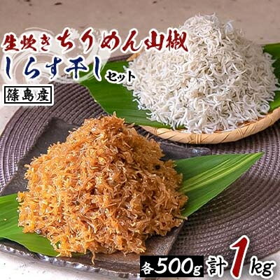 [篠島産]生炊きちりめん山椒・しらす干しセット 計1kg シラス 南知多産 愛知 ふるさと納税しらす 南知多町