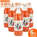 【ふるさと納税】奇跡の人参ジュース 出口崇仁農園【1000ml×6本】りんご果汁入り・ストレート | にんじんジュース 野菜ジュース ドリンク 果汁※離島への配送不可･･･