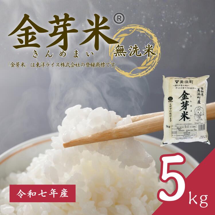 [ 金芽米 ]愛知県 美浜町産 にじのきらめき 5kg 無洗米|きんめまい 米 お米 美浜町 糖質オフ BG無洗米 新米※北海道・沖縄・離島への配送不可