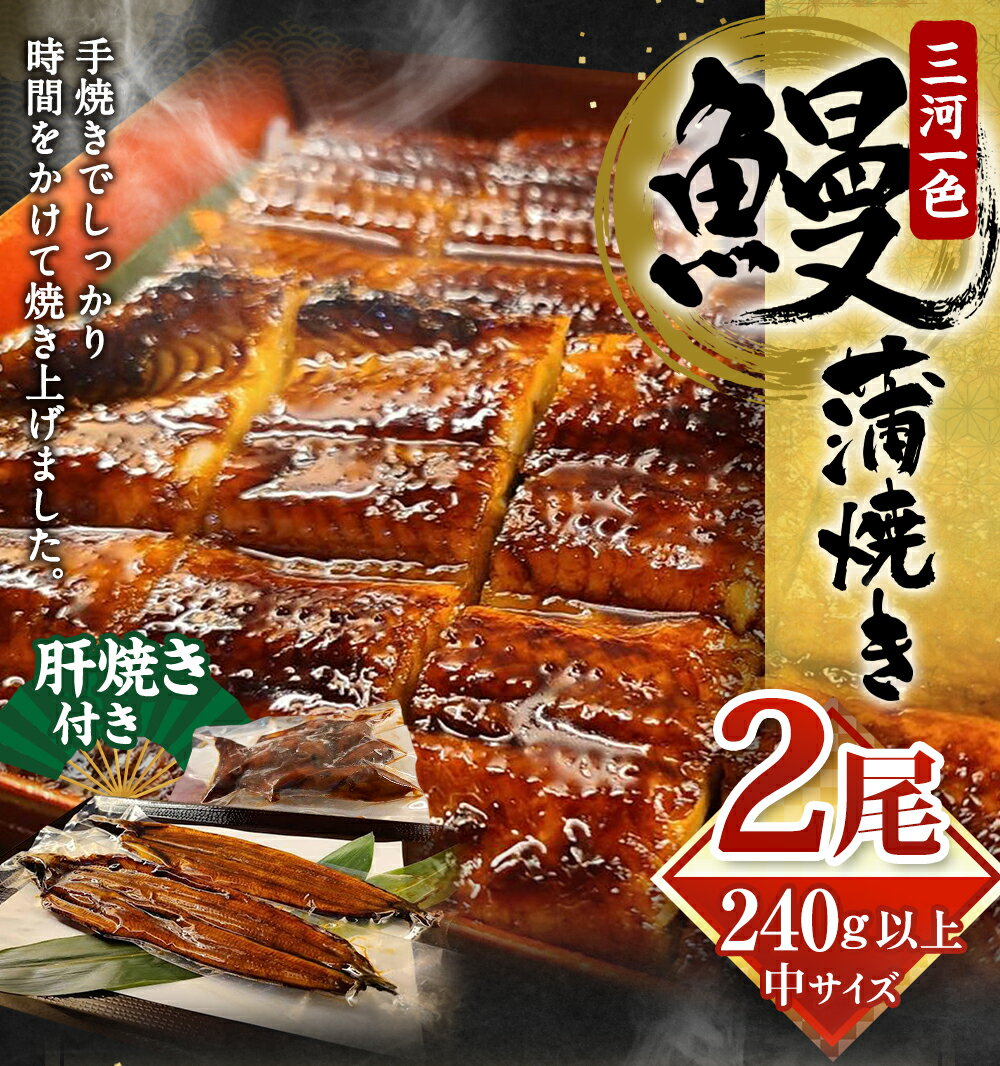 【ふるさと納税】(中)5P 三河一色 鰻 蒲焼き 2尾 (肝焼き付き) うなぎ かば焼き 肝焼き タレ付き セット お魚 湯煎 レンジ 惣菜 簡単調理 冷凍 幸田町 送料無料