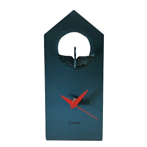 【ふるさと納税】GRAVIRoN Bird Clock 置き時計 オカメインコ 黒皮鉄 時計 置時計...