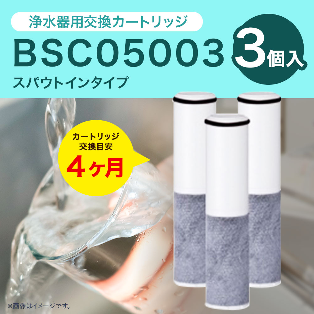 【ふるさと納税】クリンスイ 浄水器用交換カートリッジ BSC05003 3個入 スパウトインタイプ 水 お水 家庭用 ろ過 交換カートリッジ カートリッジ キッチン 新生活 おいしい水 送料無料