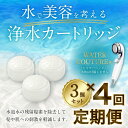 24位! 口コミ数「1件」評価「2」【定期便】シャワーヘッド用 浄水カートリッジ ( 3個セット × 年4回発送 定期便 ) ウォータークチュール用 塩素除去 節水 交換簡単 ･･･ 