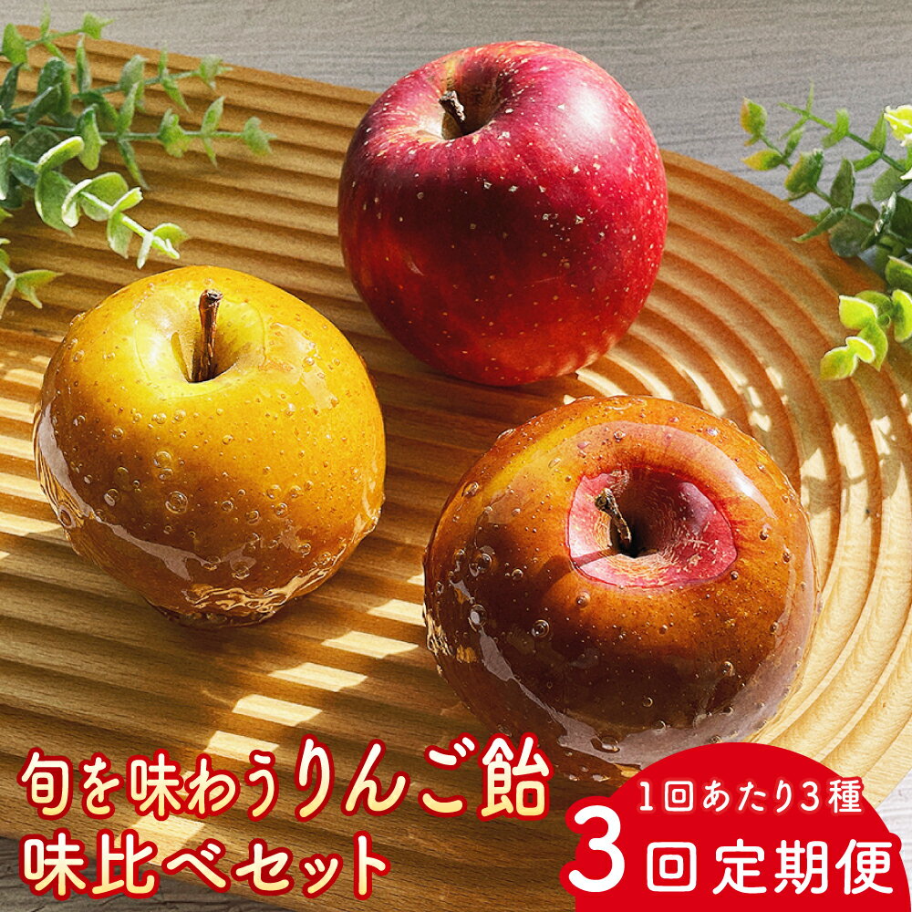 【ふるさと納税】【定期便3回】旬を味わうりんご飴 味比べセッ