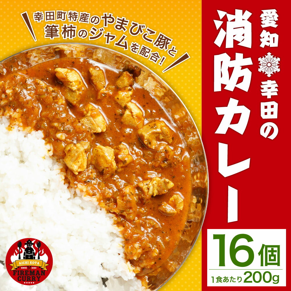 【ふるさと納税】幸田消防カレー 200g×16個 16食セット カレー レトルトカレー レトルト ご当地カレー 小麦粉不使用 豚肉 惣菜 常温保存 保存食 非常食 長期保存 送料無料