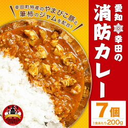 【ふるさと納税】幸田消防カレー 200g×7個 7食セット カレー レトルトカレー レトルト ご当地カレー 小麦粉不使用 豚肉 惣菜 常温保存 保存食 非常食 長期保存 送料無料･･･ 画像1