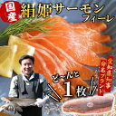 【ふるさと納税】国産サーモン 生食可 絹姫サーモン 冷凍フィーレ 1枚 (300g〜400g) サーモン スペシャルトラウト トラウトサーモン 鮭 魚 刺身 お...