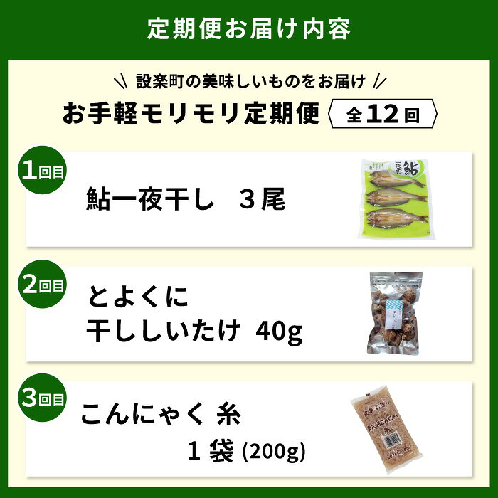 【ふるさと納税】《全12回 定期便》 全12品！お手軽 モリモリ 定期便 バラエティ セット 鮎 鰻肝やわらか煮 干ししいたけ まな板 ビーフシチュー カレー 甘露煮 サーモン 燻製 こんにゃく 昆布巻き 一夜干し 魚介 魚 鰻 おつまみ ご当地カレー 特産品 愛知県 設楽町-304 f235610-shitara-10000237 愛知県設楽町 サンプル画像2