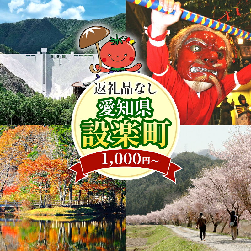 愛知県設楽町 応援寄付金[返礼品なし]応援受付 選べる寄付金額 1000円〜1,000,000円