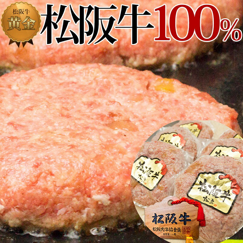 松阪牛 100% 黄金の ハンバーグ (120g×6個)　【 津市 】