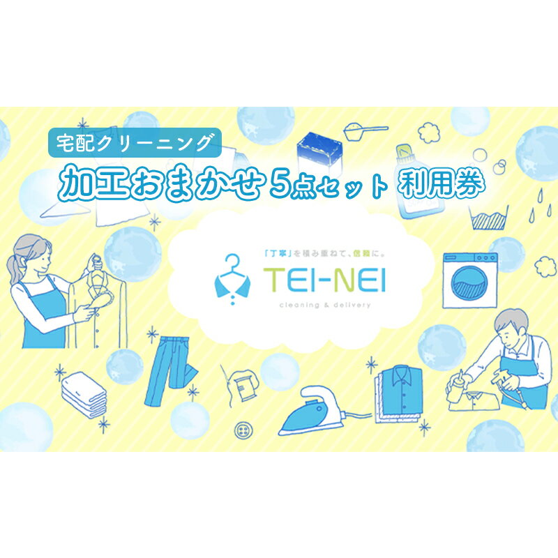 [宅配クリーニング]TEI-NEI 加工おまかせ5点セット 利用券 [ 津市 ]