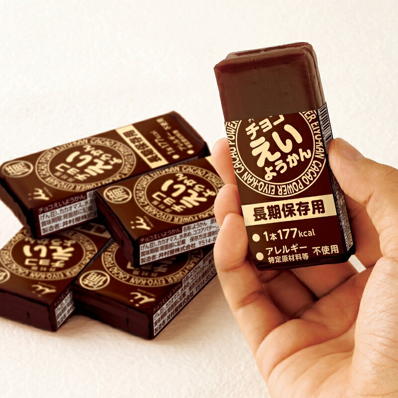 ふるさと納税 チョコえいようかん 非常食 1セット(20本:5本入×4) ミニようかん ひとくち羊羹 スティック スイーツ 和菓 f242012-tsu-10000882 三重県津市 サンプル画像3