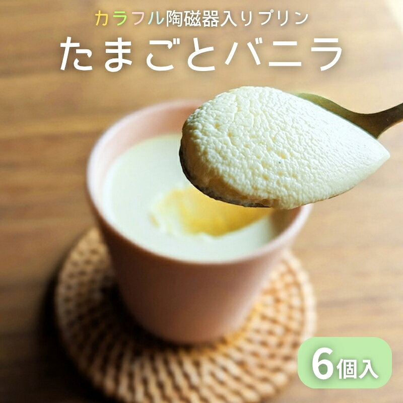 たまごとバニラカラフルBOX6 陶磁器 プリン スイーツ お菓子 おやつ デザート