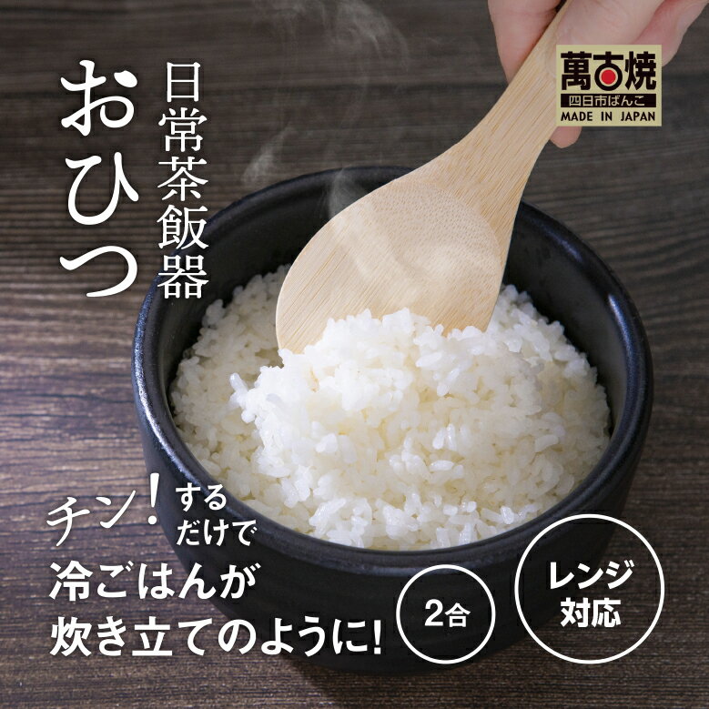 【ふるさと納税】【萬古焼（ばんこやき）】日常茶飯器　黒おひつ（大）二合　型番0100-0005 翔栄通商【..