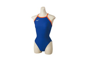 【ふるさと納税】ミズノ 27競泳練習水着EXER SUITS（ウィメンズミディアムカット）ブルー×オレンジ