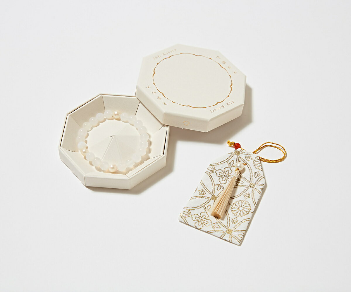 1897 伊勢の白玉幣・伊勢宝玉 白瑪瑙 伊勢とこわかや お守り 真珠 夫婦岩チョーカー あこや真珠 伊勢宝玉 天然石 白玉幣 伊勢の白玉幣 精麻