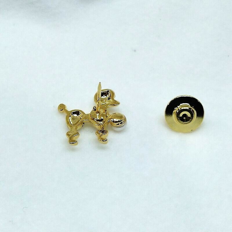 【ふるさと納税】2201 真珠ピンブローチ・プードルG（淡水本真珠・ボタン） オシャレ パール アクセサリー プレゼント 自分へのご褒美 イヌ