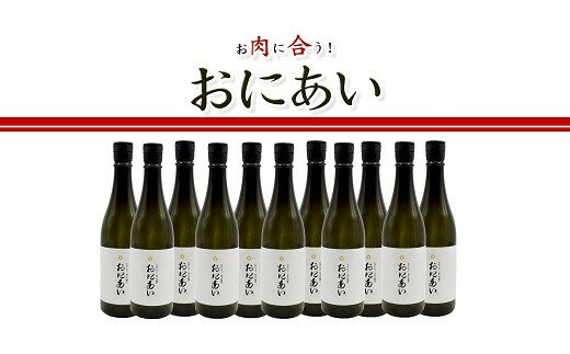 【ふるさと納税】純米吟醸酒 おにあい 11本 日本酒 冷酒 地酒 720ml 肉料理 中山酒造