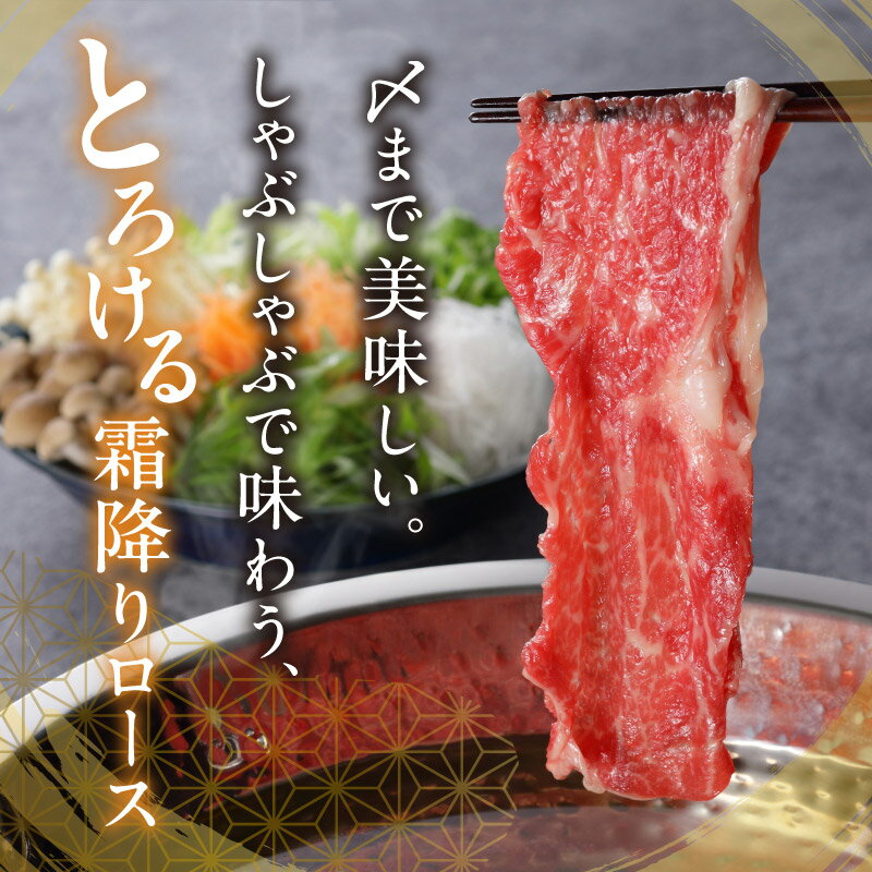 【ふるさと納税】松阪牛しゃぶしゃぶ（ロース） 松阪牛 松坂牛 牛肉 ブランド牛 高級 和牛 日本三大和牛 国産 霜降り しゃぶしゃぶ肉 薄切り うす切り ロース肉 冷凍